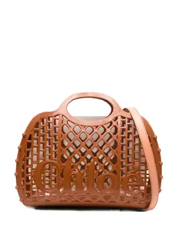 Chloé: Светлая сумка-шоппер 