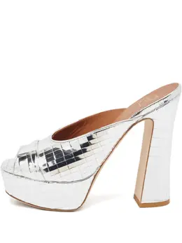 Malone Souliers: Серебристые сабо 