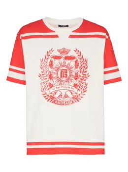 Balmain: Футболка с принтом 