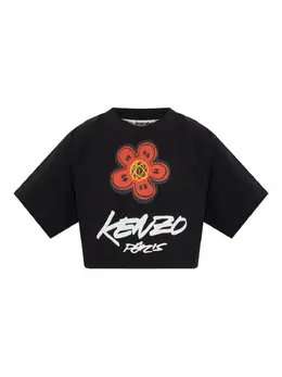 Kenzo: Футболка с цветочным принтом 