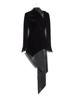 Mugler: Бархатное платье 
