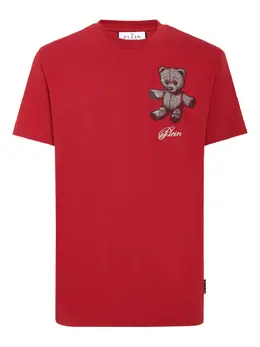 Philipp Plein: Бордовая футболка  Teddy Bear