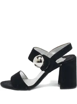 Prada Pre-Owned: Чёрные сандалии 