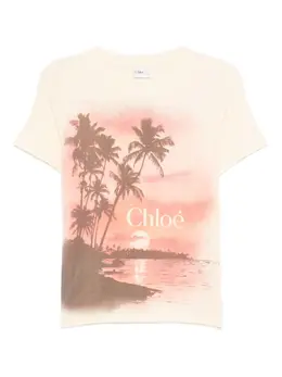Chloé: Футболка с принтом 