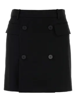 Balenciaga: Чёрная юбка 
