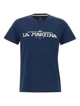 La Martina: Футболка с принтом 