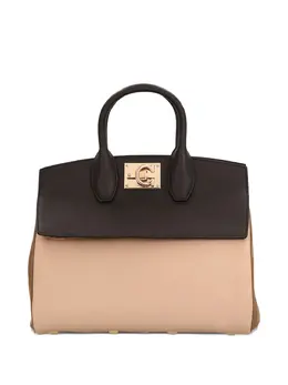 Ferragamo: Двухцветная сумка-шоппер  Studio