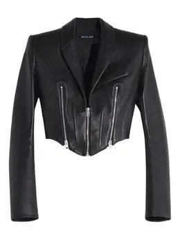 Mugler: Кожаная куртка 
