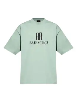 Balenciaga: Футболка  BB с принтом