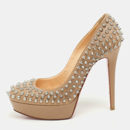Christian Louboutin: Бежевые туфли 