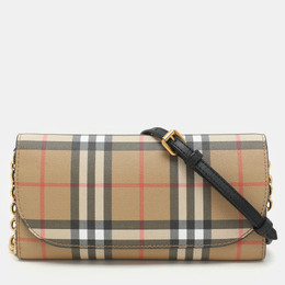 Burberry: Бежевый кошелёк  Vintage Check