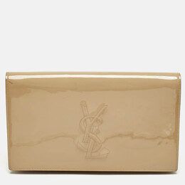 Yves Saint Laurent: Бежевый клатч 