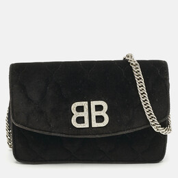 Balenciaga: Чёрный кошелёк  BB