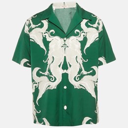 Valentino: Зелёная рубашка 