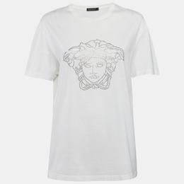 Versace: Джинсовая футболка  Medusa