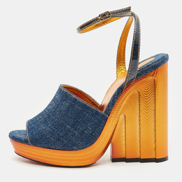 Christian Louboutin: Голубые сандалии 