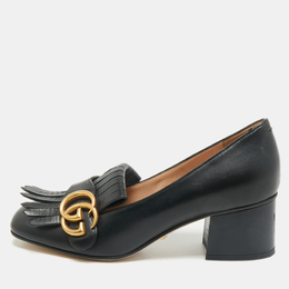 Gucci: Чёрные туфли  GG Marmont