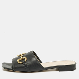 Gucci: Чёрные сандалии  Horsebit