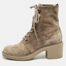 Gianvito Rossi: Бежевые ботинки  Foster