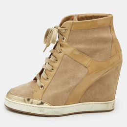 Jimmy Choo: Бежевые кроссовки 