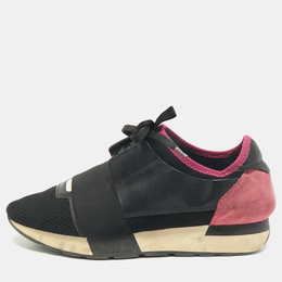 Balenciaga: Чёрные кроссовки  Race Runner