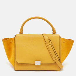 Celine: Жёлтая сумка на руку 