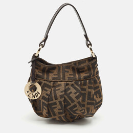 Fendi: Коричневая сумка  Zucca