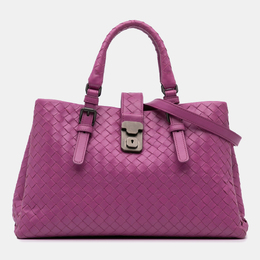 Bottega Veneta: Фиолетовая сумка  Intrecciato