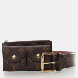 Louis Vuitton: Коричневая поясная сумка  Pochette