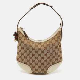 Gucci: Бежевая сумка  GG