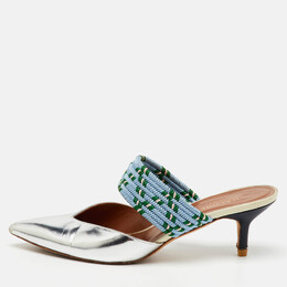 Malone Souliers: Серебристые сабо 