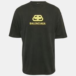 Balenciaga: Чёрная футболка 