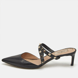Valentino: Чёрные сабо  Rockstud