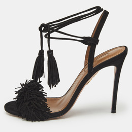 Aquazzura: Чёрные сандалии 