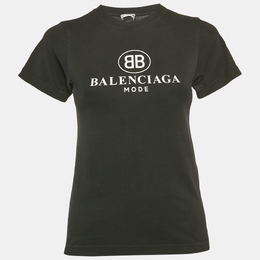 Balenciaga: Чёрная футболка 