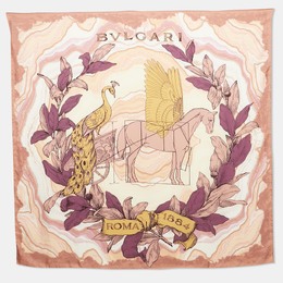 Bvlgari: Розовый шарф 