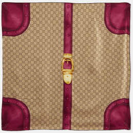 Gucci: Розовый шарф 
