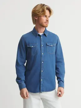 Pepe Jeans: Синяя рубашка 
