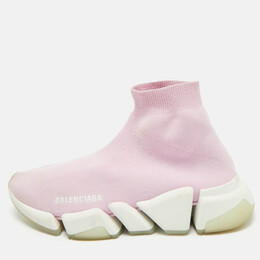 Balenciaga: Розовые кроссовки  Speed Trainer