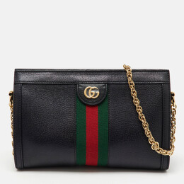 Gucci: Чёрная сумка  Ophidia