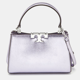 Tory Burch: Фиолетовая сумка на руку  Eleanor