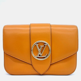 Louis Vuitton: Оранжевая сумка  Pont Neuf