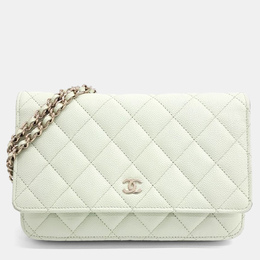 Chanel: Зелёная сумка через плечо 