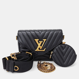 Louis Vuitton: Чёрная сумка  Pochette