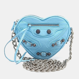 Balenciaga: Голубая сумка 