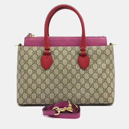 Gucci: Бежевая сумка-шоппер 