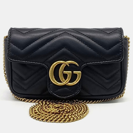 Gucci: Чёрная сумка через плечо 