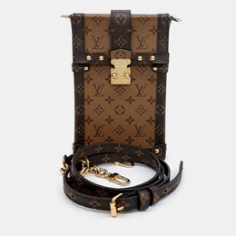 Louis Vuitton: Коричневая сумка через плечо 