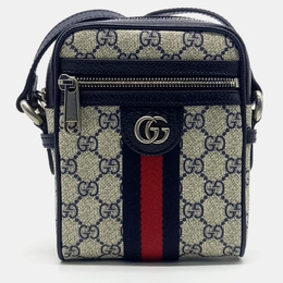 Gucci: Бежевая сумка через плечо  Ophidia GG