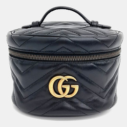 Gucci: Чёрный рюкзак  Marmont